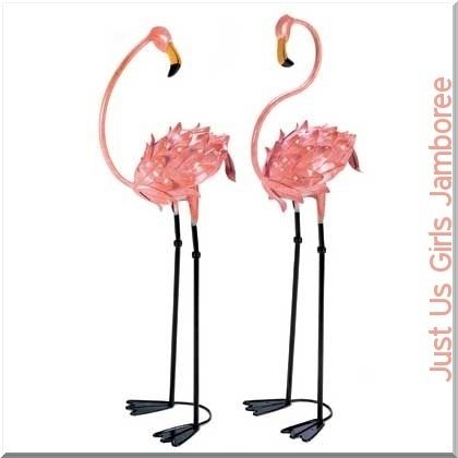 New PAIR FLAMBOYANT FLAMINGO STAKES Garden & Yard Decor  