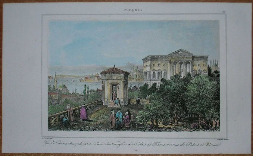 1840 print VIEW OF ISTANBUL FROM FRENCH EMBASSY (39)  