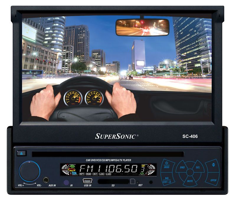 NEW SUPERSONIC SC 406 DVD// 7 TOUCHSCREEN CAR AUDIO  