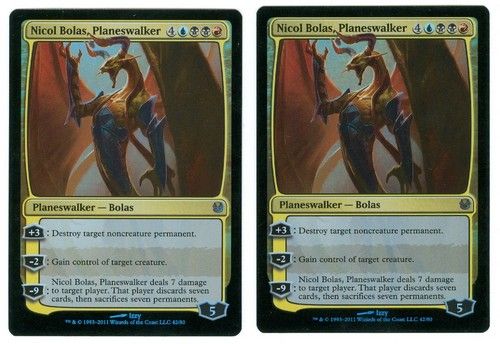 2x Nicol Bolas Planeswalker MTG Cards x2 MYTHIC RARE FOIL Magic 