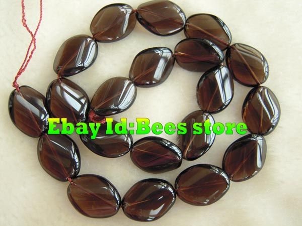 Beautiful Twist oval Smoky Quartz loose beads  