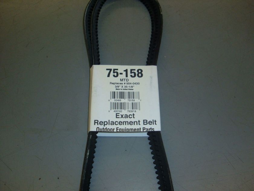   Auger Belt for Cub Cadet/MTD/ Troybilt ECT954 0430B 754 0430  