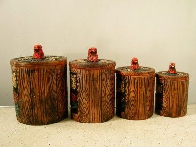 Vtg. NAPCOWARE~KITCHEN STORAGE JARS / CANISTERS / POTTERY SET~C 6878 