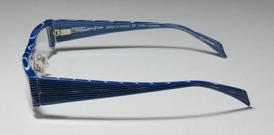 NEW ALAIN MIKLI 730 52 17 140 BLUE/WHITE FLEXIBLE HINGES EYEGLASS 