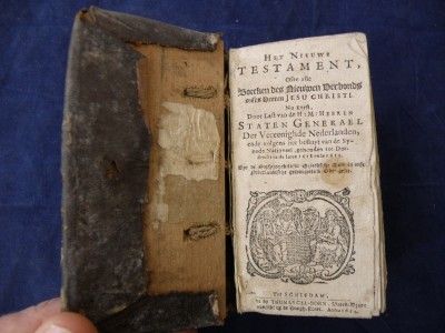 1650 DUTCH NEW TESTAMENT, GOSPELS, PSALMS of DAVID, MUSIC, CATECHISMS 