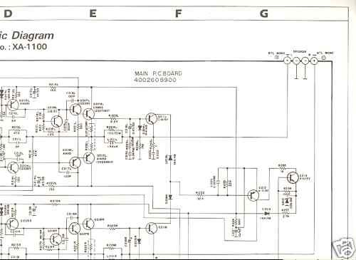 SHERWOOD XA 1100 SCHEMATIC ORIGINAL FREE USA SH  