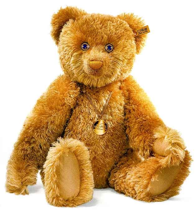 STEIFF ANNIVERSARY Teddy Bear Sapphires Gold Diamonds  
