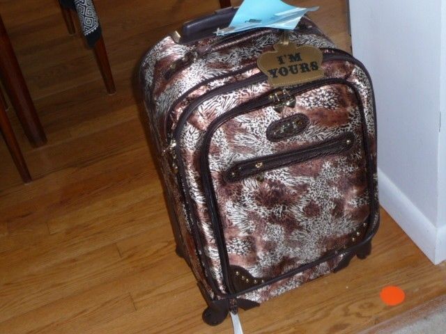 KATHY VAN ZEELAND SAFARI CARRY ON WHEELED LUGGAGE NWT  