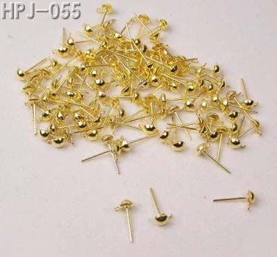 400 Jewelry Findings Pin Half Ball Studs Earring Posts  