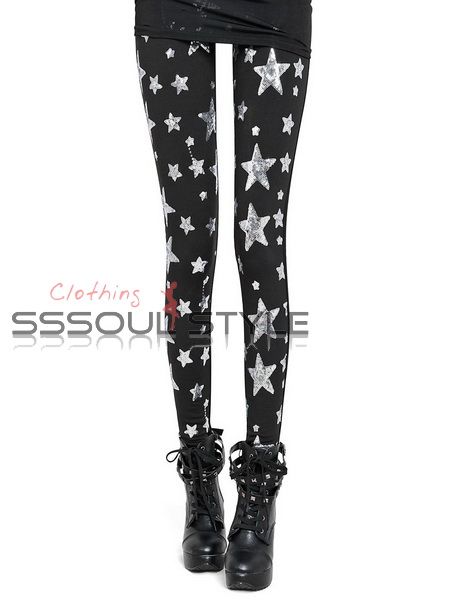 Size US 0 4 SHINING Stars Leggings Tights Girl Women Pants vq112 1 