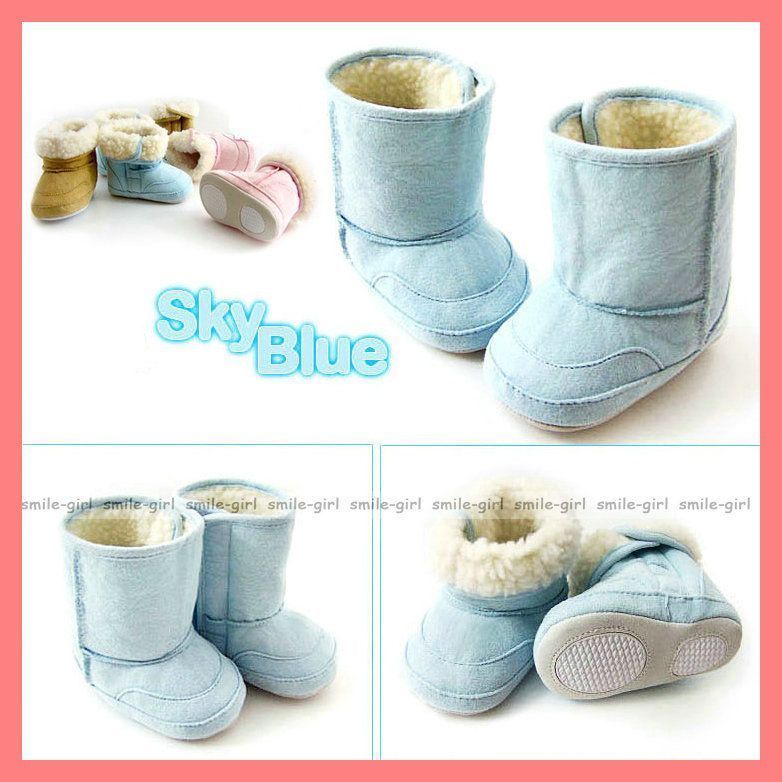 Toddler baby fur winter boots boys girls Snow Shoes+Box  