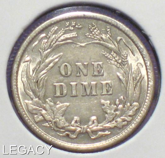 1915 P U.S. BARBER DIME BETTER DATE AU 90% SILVER (YS  