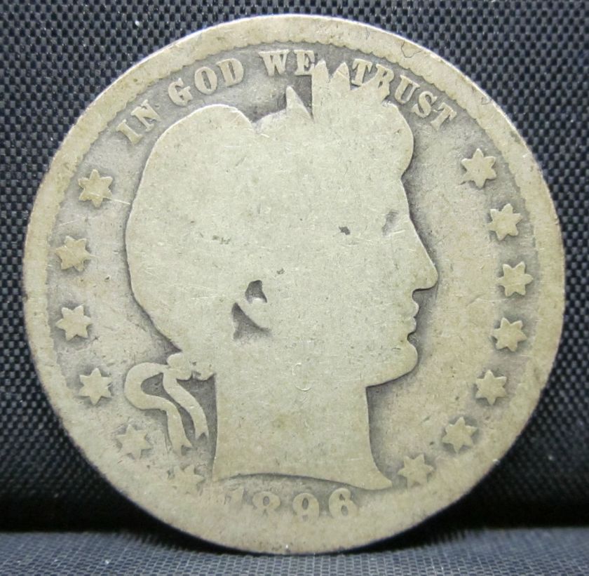 1896 O BARBER QUARTER ★ AVERAGE CIRC ★ KEY DATE *LOOK* ◄EDELMANS 