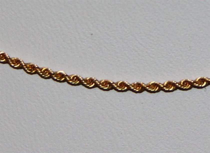 Gorgeous 14K Yellow Gold Rope Necklace   16  