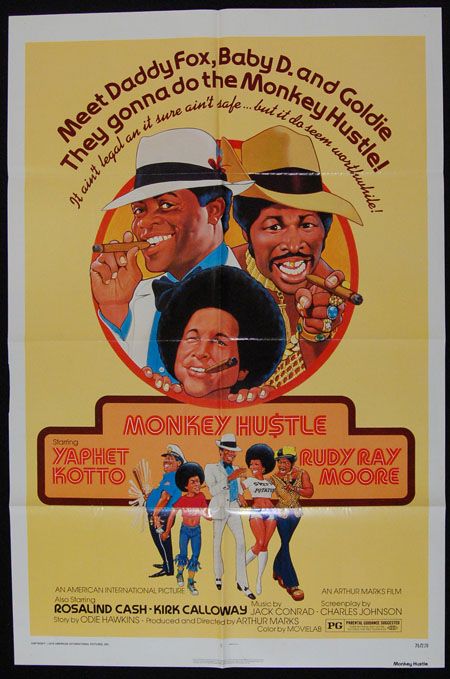 MONKEY HUSTLE 76 Yaphet Kotto BLACK CAST   1SHT POSTER  