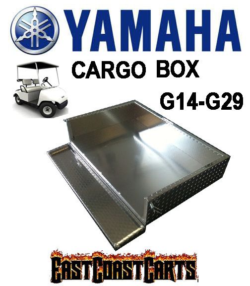 Yamaha G14, G16, G19, G22 Golf Cart Aluminum Diamond Plate Cargo Bed 