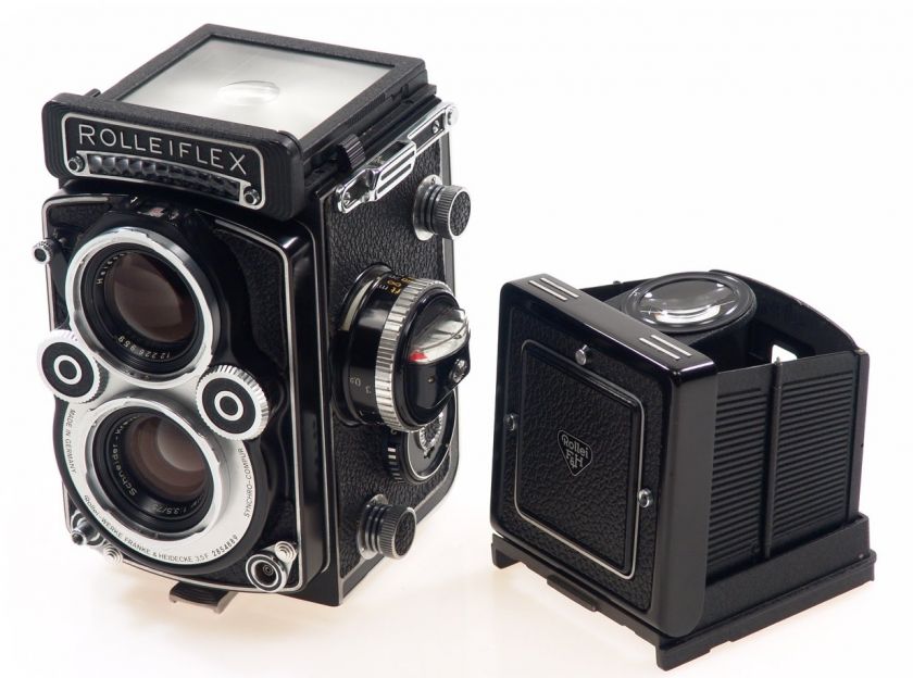 ROLLEIFLEX TLR WHITE FACE 3.5 F RARE MINT XENOTAR CASED  