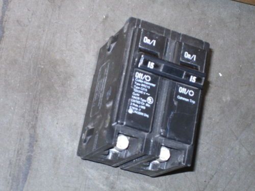 CUTLER HAMMER 2 POLE 15A 120/240V CIRCUIT BREAKER BR215  