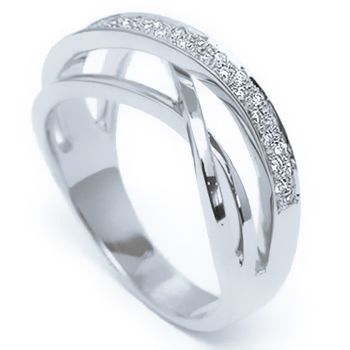 25ct F/VS DIAMOND WEDDING BAND RING 14k WHITE GOLD  