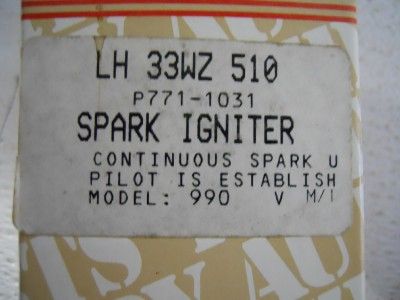 CARRIER BRYANT LH33WZ510 P771 1031 SPARK IGNITER  