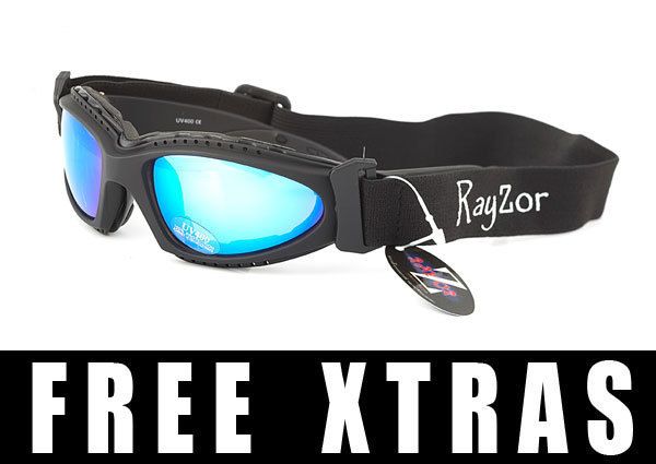 RAYZOR UV400 2n1 SNOWBOARD SUNGLASSES GOGGLES RRP$119  