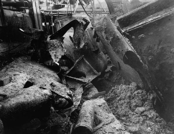  1911 photo Wreckage of the U.S.S. Maine in Havana harbor. Wreckage 