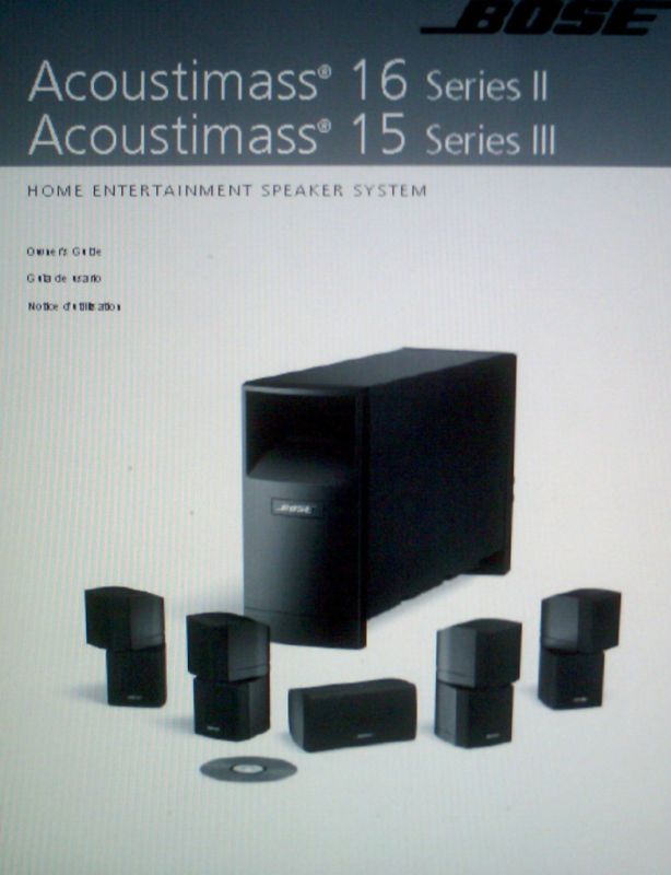 BOSE ACOUSTIMAS 15 SER III AM 16 SER II OWNERS MANUAL  