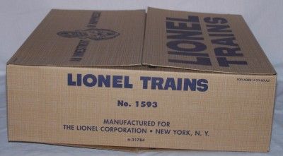 SET BOX ONLY Lionel Union Pacific Work Train Set #1593 NEW 