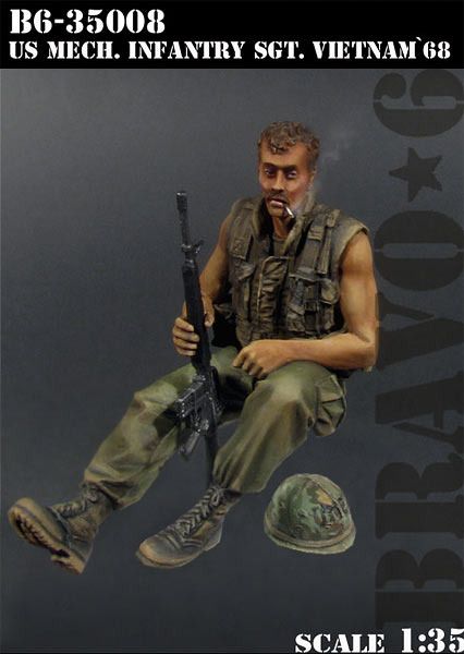 35 Scale Resin Figure kit ~ U.S. Mech. Infantry Sgt, Vietnam68 