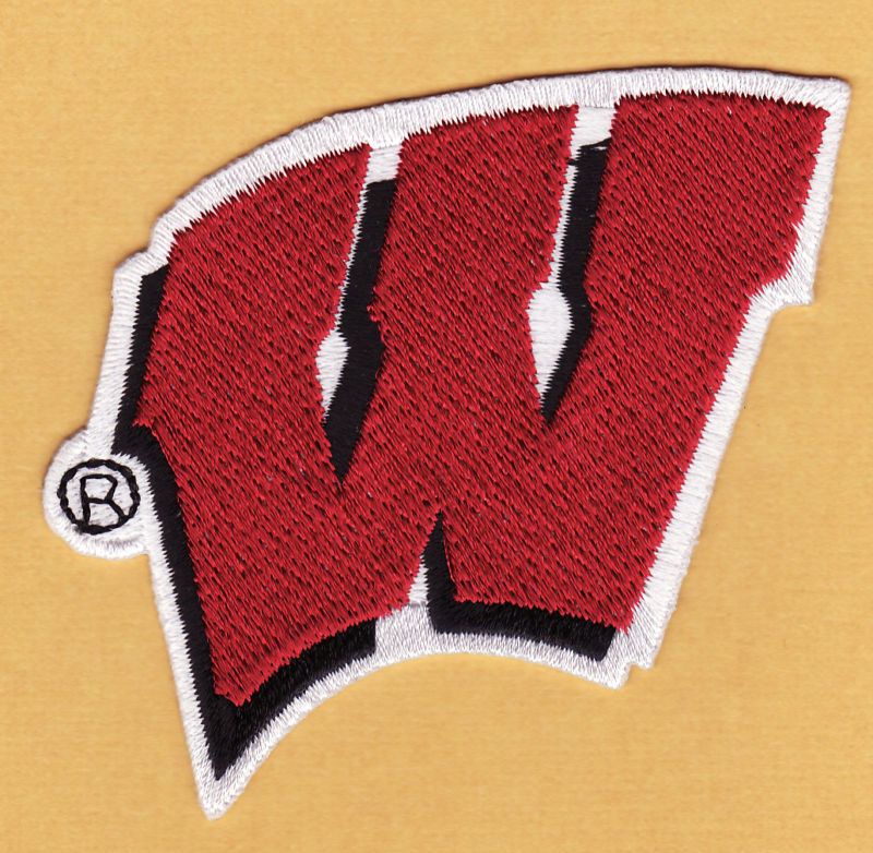 Wisconsin Badgers 3 Embroidered Iron On Patch *New*  