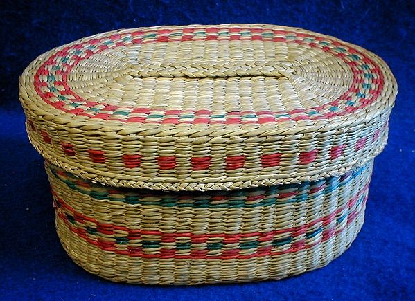 NESTING BASKETS SET 3 MEXICAN WOVEN VINTAGE HANDWOVEN  