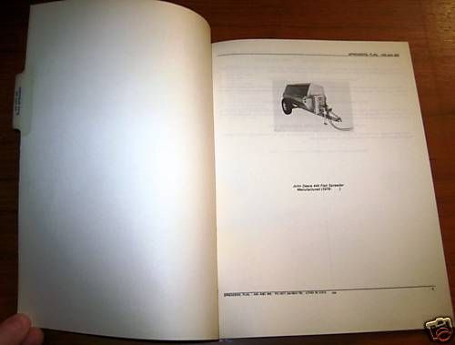 John Deere 445 465 Flail Spreader Parts Catalog manual  