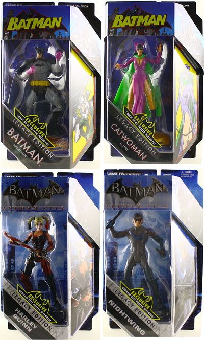 BATMAN LEGACY EDITION WAVE 4 7 FIGURE SET   HARLEY, BATMAN, CATWOMAN 