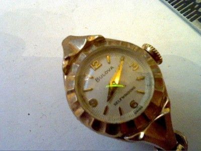 RARE VINTAGE 1955 LADY BULOVA AUTO COCKTAIL WATCH RUNS  