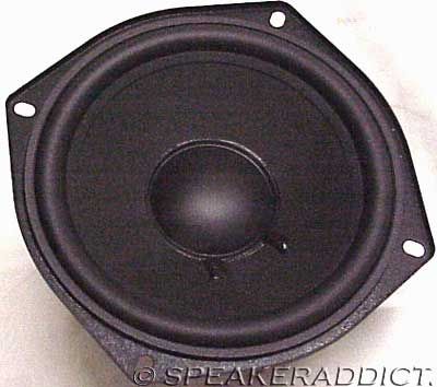 WOOFER MID S 8 OHMS 1 COIL POLY CONE RUBBER NEW  