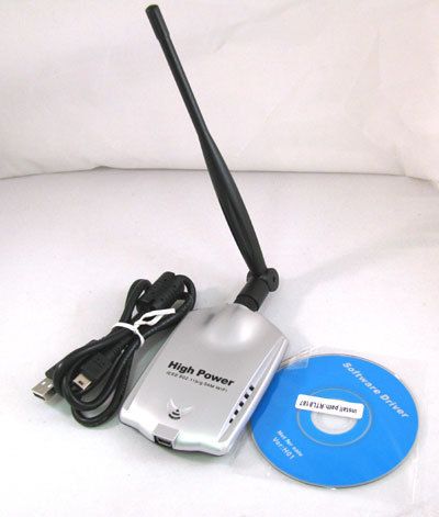 500mw 54MBPS HIGH POWER WIFI USB WIRELESS G/B & ANTENNA  