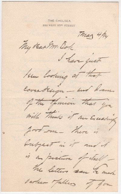 Artist WILLIAM THOMAS SMEDLEY Autograph Letter Signed  