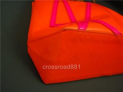 AUTH LOUIS VUITTON ORANGE VERNIS LEAD PM ROBERT WILSON  