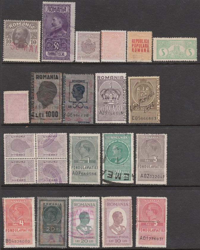 Romania Revenues hi val selection 20 diff cv $77  