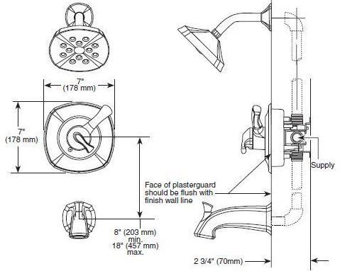 Delta Addison T17492 SS Monitor® 17 Series Tub and Shower Trim 