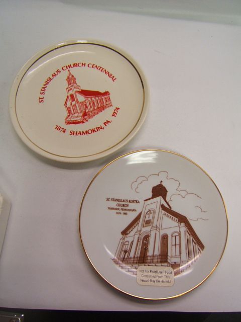 St. Stanislaus Church Centennial Shamokin PA 2 plates  