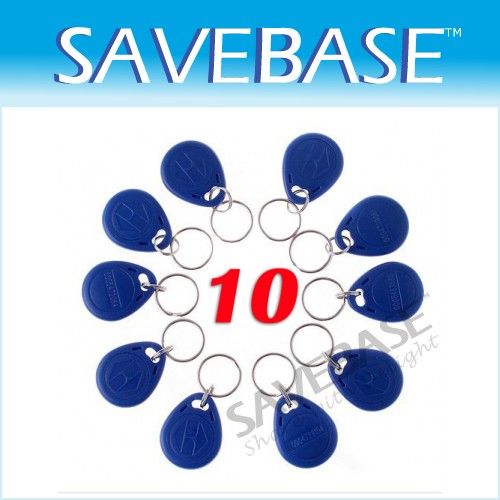 10 RFID 125Khz Proximity ID Token Key Tag Keyfob Chain