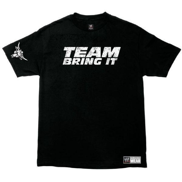 The Rock Team Bring It SMALL DOG BIG BITE WWE Authentic Youth T Shirt 