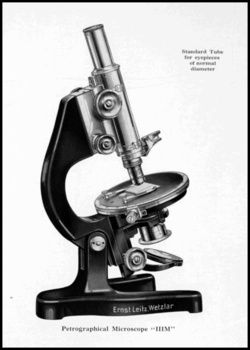 ERNST LEITZ WETZLAR MODEL IIIM PETROGRAPHIC POLARIZING MICROSCOPE 