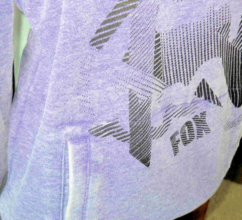 FOX GIRLS~ PURPLE HEATHER DISTRESSED COWL SWEATSHIRT XL  