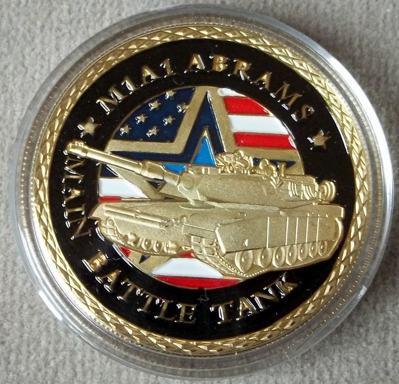 Army M1A1 Abrams Main Battle Tank Challenge Coin  