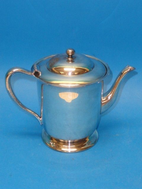 VINTAGE ACADEMY SILVERPLATE ON COPPER TEAPOT  