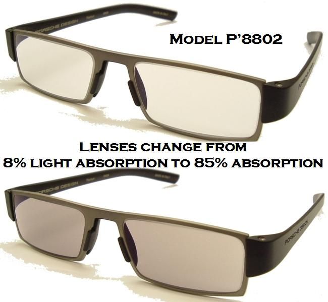 Porsche Design +1.50 Reading Tool with Lightweight PHOTOCHROMIC Lenses 