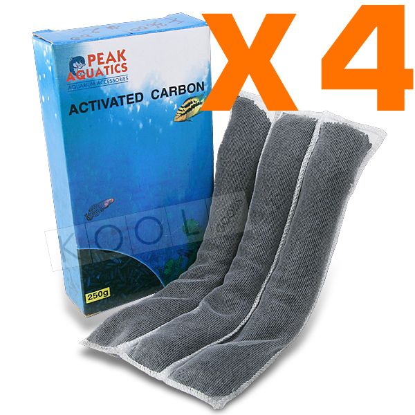 4X REEF AQUARIUM ACTIVATED CARBON CHARCOAL FILTER MEDIA  