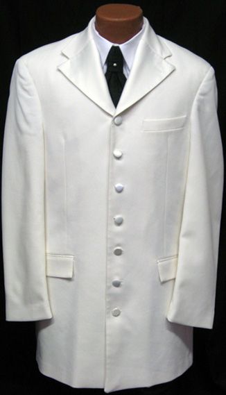 Andrew Fezza Off White Avanti Tuxedo Jacket Frock Cheap  